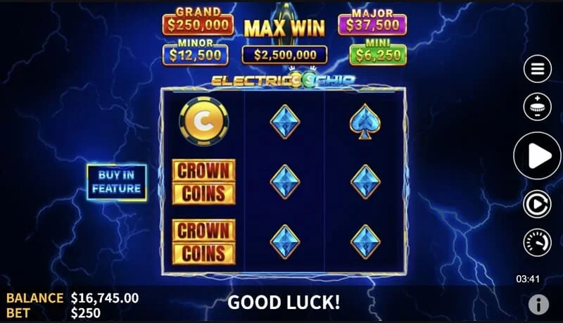 Electric Chip - Buy Feature valmynd með valmöguleikum 75x og 200x veðmálsins